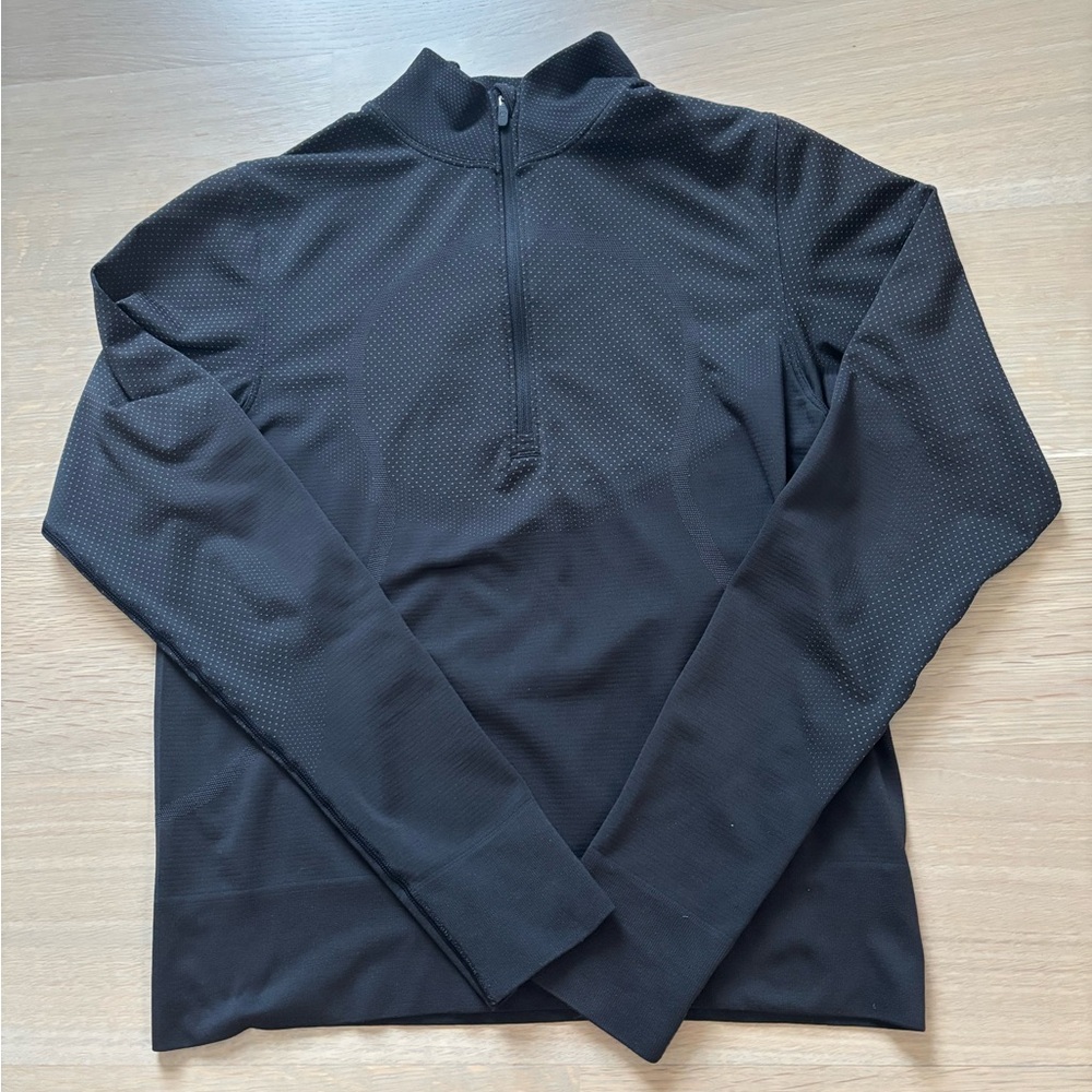 Lululemon Swift Relaxed Half Zip, Size 2, Black